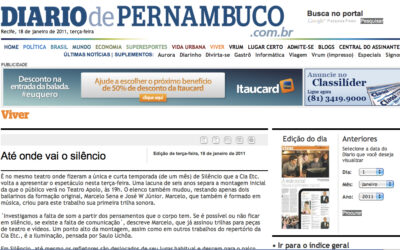 [Diário de Pernambuco] Até onde vai o silêncio